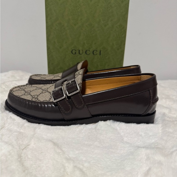 Gucci Men's Brown and Cream Loafers - Picture 2 of 11
